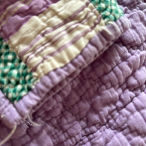 Handmade Toddler Hooded Jacket Made from Vintage Quilts 4T Multi Layla Purple - Picture 9 of 9